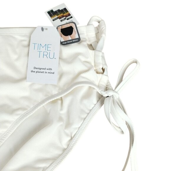 Time and Tru Womens 3X High Waist Vanilla Dream Cream Colored Bikini Bottoms - Picture 3 of 6